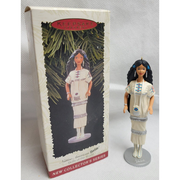 1996 Hallmark Keepsake Ornament - Native American Barbie - Dolls of the World - Picture 1 of 5